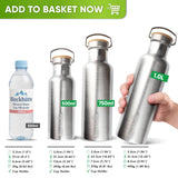 Personalised Stainless Steel Water Bottle - With Name Engraving - 1000ml - Blockhütte UK