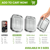 Stainless Steel Lunch Box - Premium Quality with 2 Dividers - 1400ml - Blockhütte UK