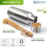 Insulated Stainless Steel Water Bottle with [FREE Brush]