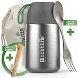 Edelstahl Thermo Lunchbox mit Anti - Vakuum Stöpsel - Blockhütte - BH0024