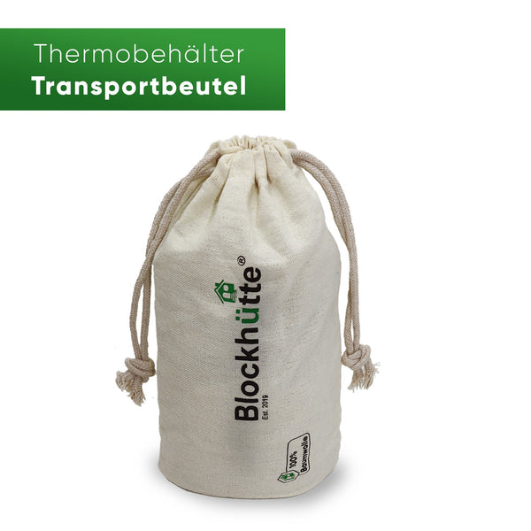 Food Flask - Cotton Pouch - 1000ml - Blockhütte UK