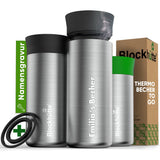Individual Gravur für den Edelstahl Thermobecher - Blockhütte - I_TMB_500 - BLACK