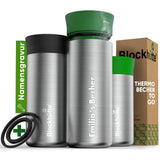 Individual Gravur für den Edelstahl Thermobecher - Blockhütte - I_TMB_500 - DARKGREEN