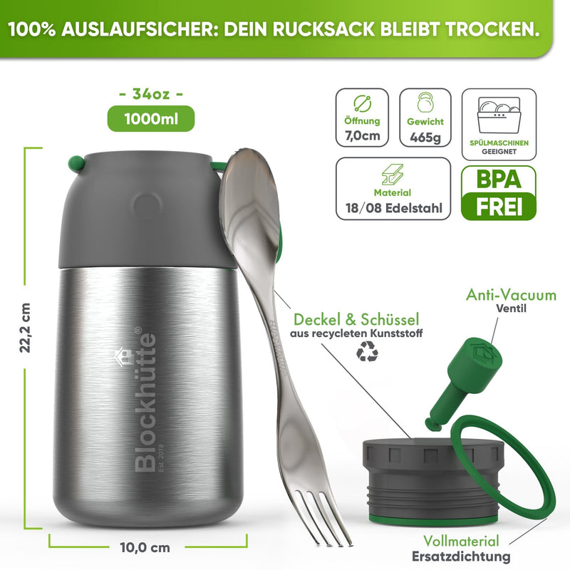 Individual Gravur für den Edelstahl Thermobehälter - Blockhütte - I_TLB_1000
