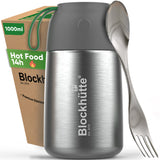 Insulated Food Flask Stainless Steel - Anti - Vacuum Lid - 1000ml - Blockhütte UK