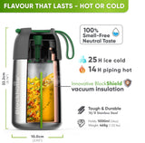 Insulated Food Flask Stainless Steel - Anti - Vacuum Lid - 530ml - Blockhütte UK