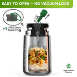 Insulated Stainless Steel Food Flask - Anti - Vacuum Lid - 1000ml - Blockhütte UK