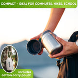 Insulated Stainless Steel Food Flask - Anti - Vacuum Lid - 1000ml - Blockhütte UK