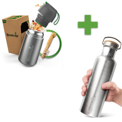 Lunch Bundle - Food Flask & Water Bottle - 1000ml - Blockhütte UK