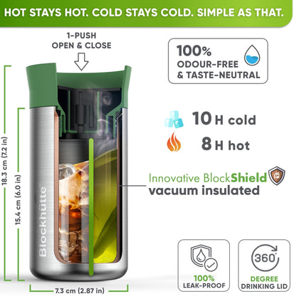 Personalised Stainless Steel Thermo Mug - With Name Engraving - 354ml - Blockhütte UK