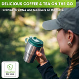 Personalised Stainless Steel Travel Mug for Coffee & Tea - Brown - Blockhütte UK