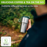 Personalised Stainless Steel Travel Mug for Coffee & Tea - Brown - Blockhütte UK