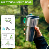 Personalised Stainless Steel Travel Mug for Coffee & Tea - Brown - Blockhütte UK