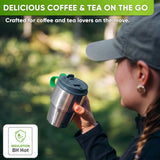 Personalised Stainless Steel Travel Mug for Coffee & Tea - Brown - Blockhütte UK