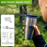 Personalised Stainless Steel Travel Mug for Coffee & Tea - Brown - Blockhütte UK