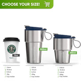 Personalised Stainless Steel Travel Mug for Coffee & Tea - Brown - Blockhütte UK