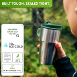 Personalised Stainless Steel Travel Mug for Coffee & Tea - Brown - Blockhütte UK