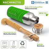 Premium Insulated Water Bottle - Stainless Steel with Soft - Touch Silicone Finish - 750ml - Blockhütte UK