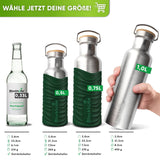 Premium Insulated Water Bottle - Stainless Steel with Soft - Touch Silicone Finish - 750ml - Blockhütte UK