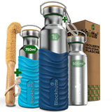 Premium Insulated Water Bottle - Stainless Steel with Soft - Touch Silicone Finish - 750ml - Blockhütte UK