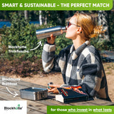 Round Stainless Steel Lunch Box - Leakproof with Spoon - 1800ml - Blockhütte UK