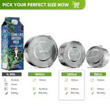Round Stainless Steel Lunch Box - Leakproof with Spoon - 1800ml - Blockhütte UK