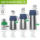 Stainless Steel Food Flask Insulated - Black - Blockhütte UK