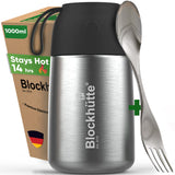 Stainless Steel Food Flask Insulated - Black - Blockhütte UK