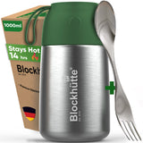 Stainless Steel Food Flask Insulated - DarkGreen - Blockhütte UK