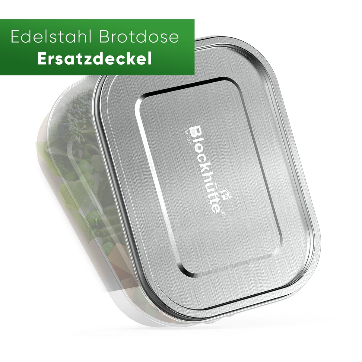 Stainless steel lunch box - lid - 800ml - Blockhütte UK