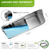 Stainless Steel Lunch Box - Premium Quality with 2 Dividers - 1400ml - Blockhütte UK