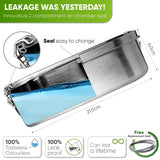 Stainless Steel Lunch Box - Premium Quality with 2 Dividers - 1400ml - Blockhütte UK