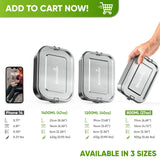 Stainless Steel Lunch Box - Premium Quality with 2 Dividers - 1400ml - Blockhütte UK