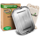 Stainless Steel Lunch Box - Premium Quality with 2 Dividers - 800ml - Blockhütte UK