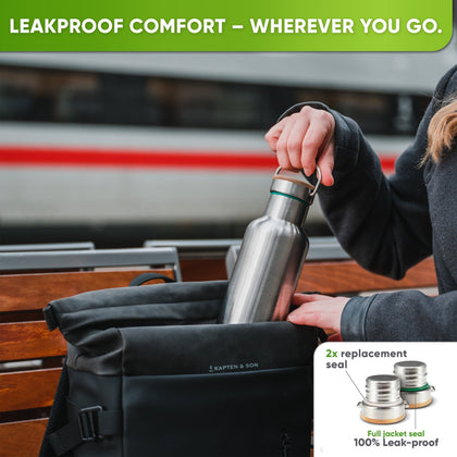 Stainless Steel Water Bottle - Insulated + FREE Brush - 1000ml - Blockhütte UK