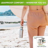 Stainless Steel Water Bottle - Insulated + FREE Brush - 750ml - Blockhütte UK