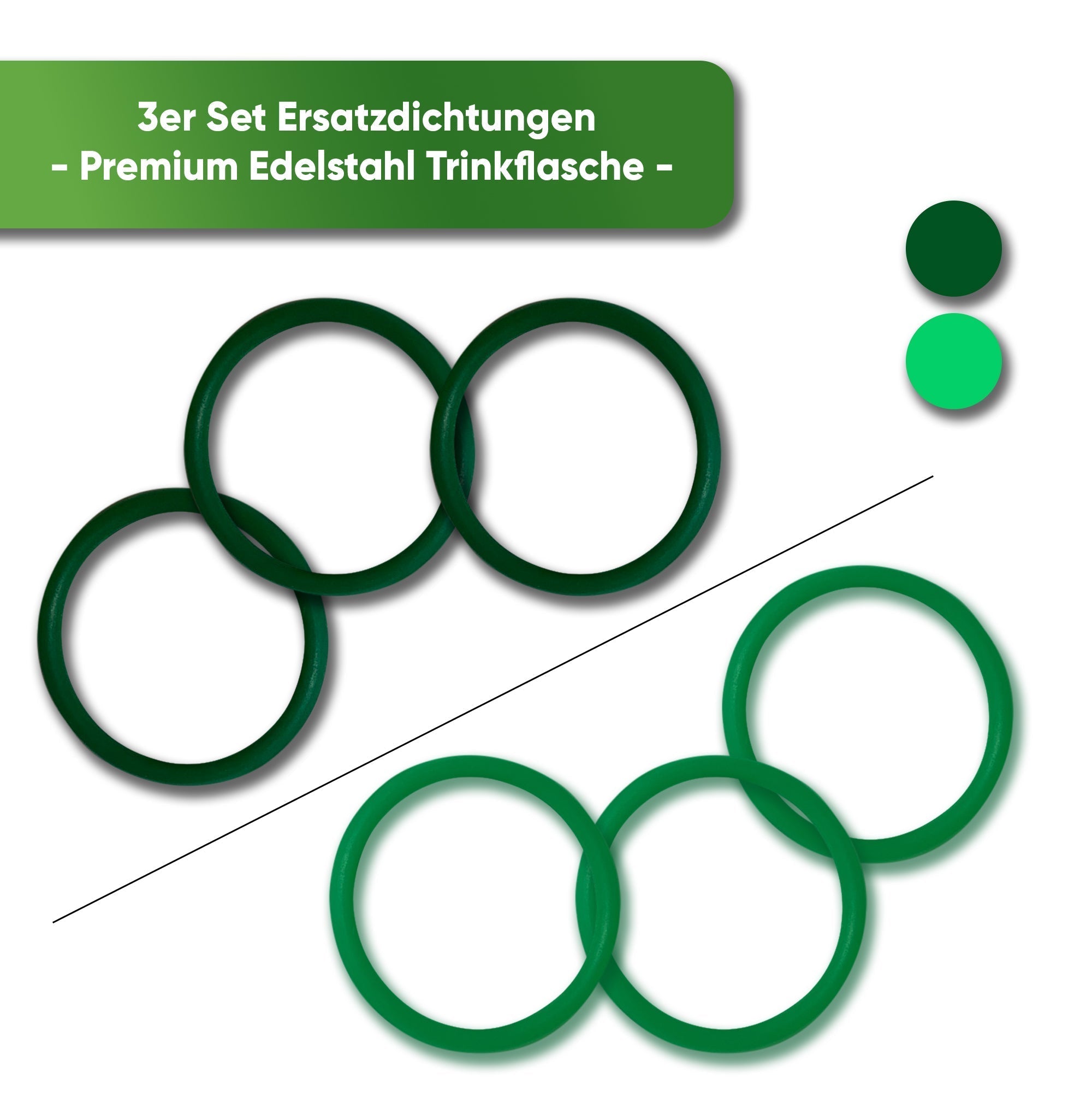 Stainless Steel Water Bottle - Seal Set - 1000ml - Blockhütte UK