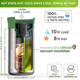 Travel Mug Stainless Steel for Coffee & Tea - 354ml - Blockhütte UK