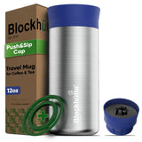 Travel Mug Stainless Steel for Coffee & Tea - 354ml - Blockhütte UK
