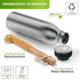 Alltags Bundle - Edelstahl Brotdose + Edelstahl Sport Trinkflasche - Blockhütte - BH0001+BH0021