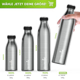 Freizeit Bundle - Edelstahl Thermobehälter + Edelstahl Sport Trinkflasche - Blockhütte - BH0024+BH0016