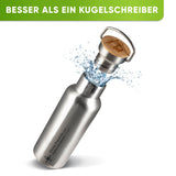 Individual Gravur für die Edelstahl Trinkflasche - Blockhütte - I_TFL_1000