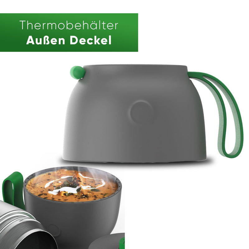 Thermo Lunchbox 1000ml/730ml/530ml - Deckel außen - Blockhütte - BH0023 - BH0022 - DKLAU